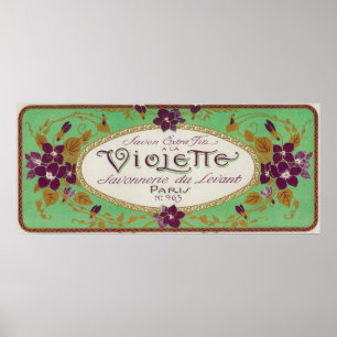 Violette Soap LabelParis, France Poster