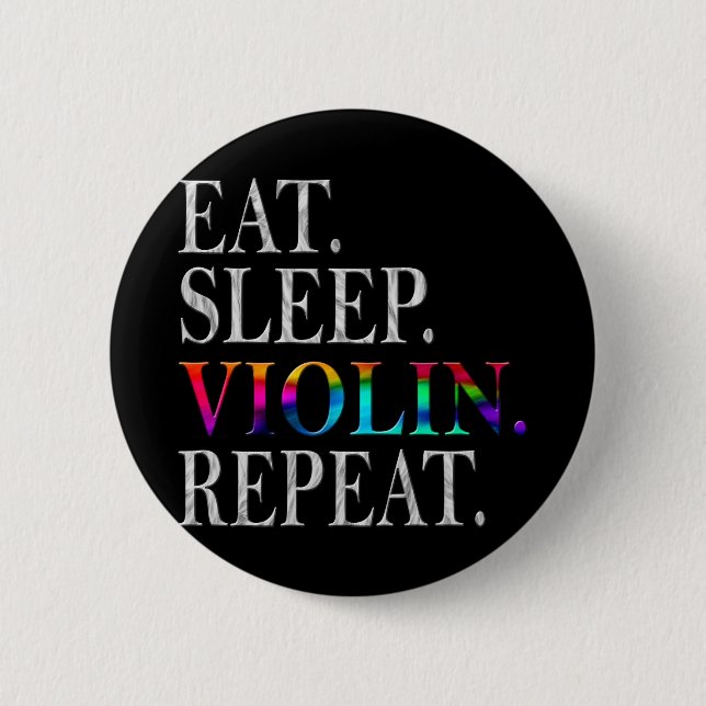 violin 6 cm round badge (Front)
