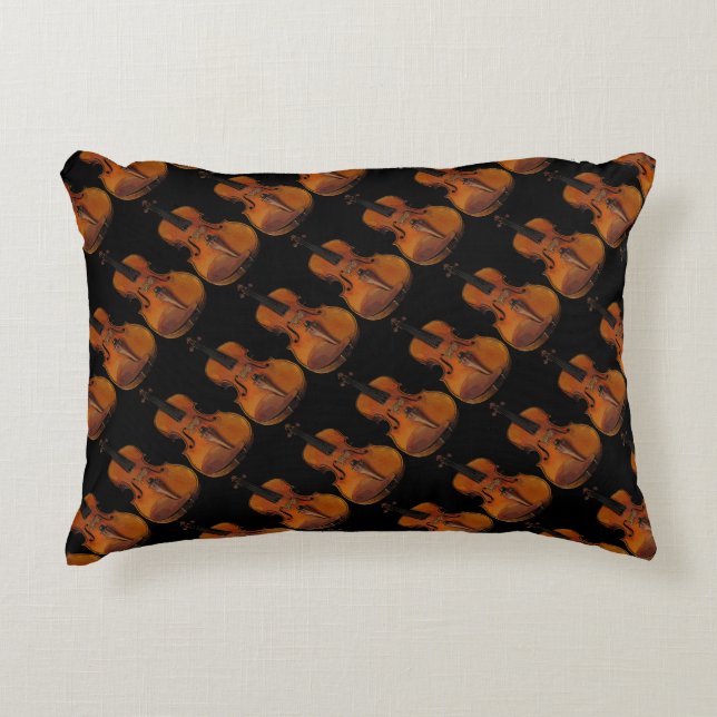 Violin Abstract Accent Pillow (Front)