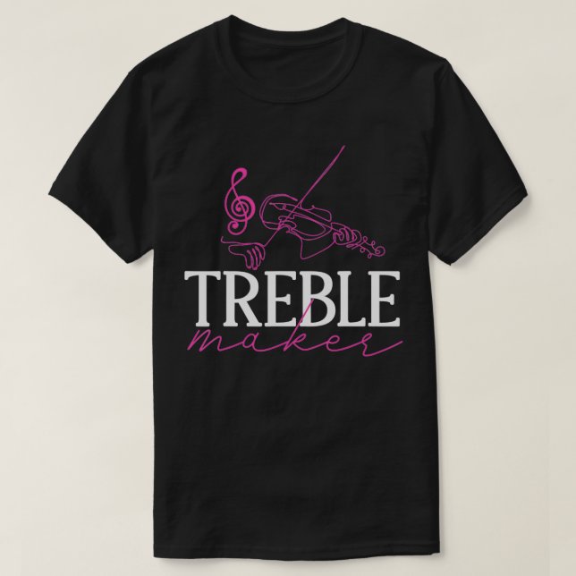 Violin al Music Composers Treble Maker  T-Shirt (Design Front)
