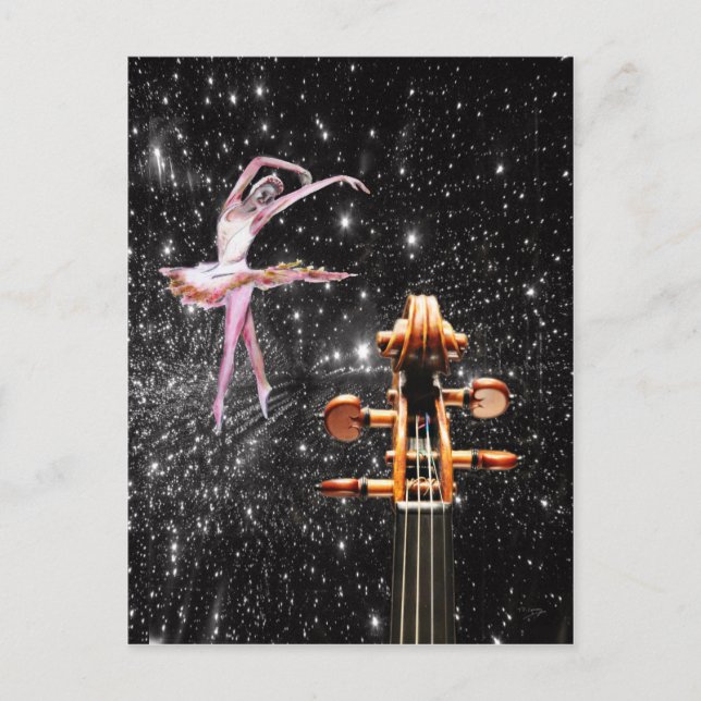 Violin and Ballet Dancer Postcard (Front)