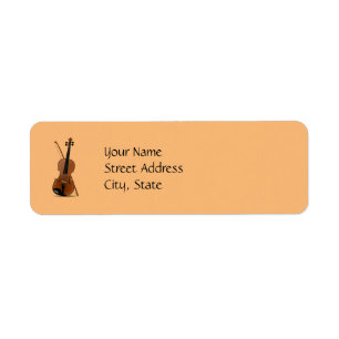Violin and Bow template Label