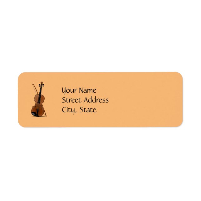 Violin and Bow template Label (Front)