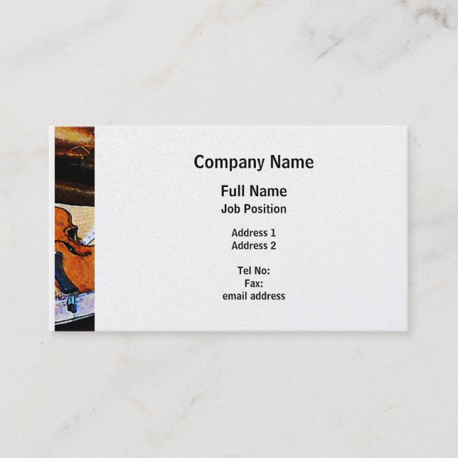 Violin and Bugle - Platinum Finish Business Card (Front)