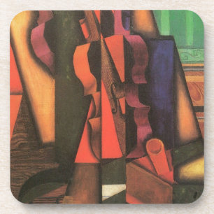 Violin and Guitar by Juan Gris, Vintage Cubism Art Coaster