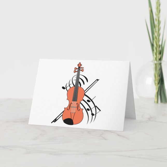 Violin and Music Card (Front)