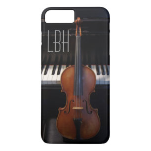 Violin and Piano Keyboard with Custom Monogram iPhone 8 Plus/7 Plus Case