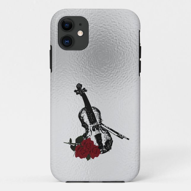 Violin and Roses Case-Mate iPhone Case (Back)