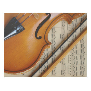 Violin and Sheet Music Notepad