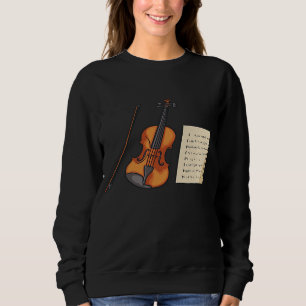 Violin And Sheet Music  Violins Sweatshirt