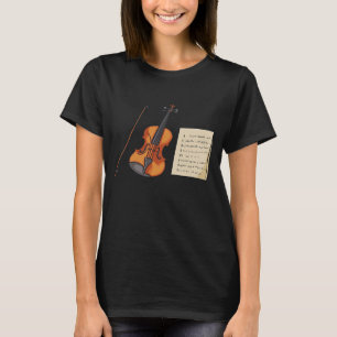 Violin And Sheet Music  Violins T-Shirt