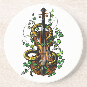 Violin and snake coaster