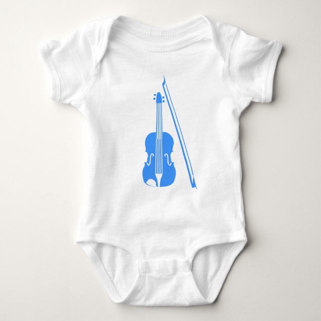 Violin - Baby Blue Baby Bodysuit (Front)
