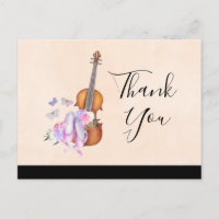 Violin, Ballet Shoes, and Butterflies Party Thanks