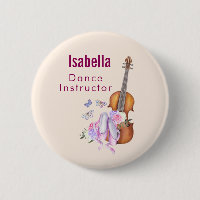 Violin, Ballet Shoes, Flowers and Butterflies
