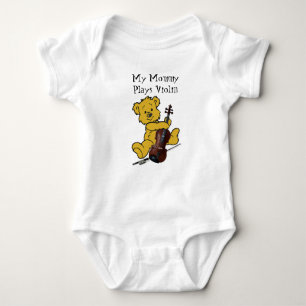 VIOLIN BEAR-T-SHIRT BABY BODYSUIT