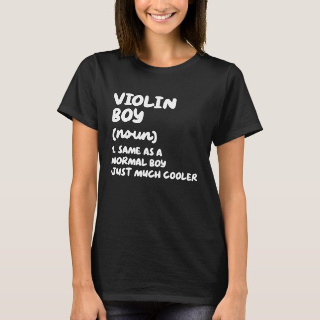 Violin Boy Definition  Musician T-Shirt (Front)
