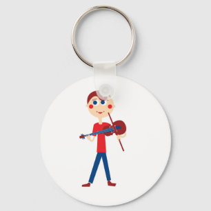 Violin boy key ring