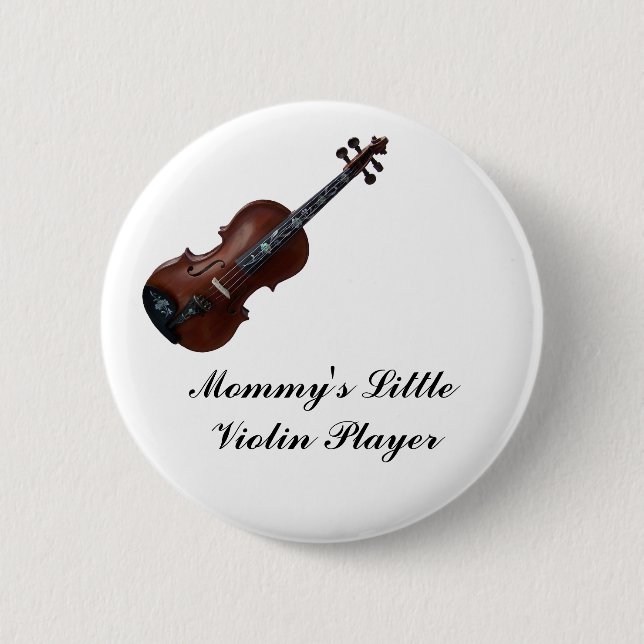 VIOLIN-BUTTON 6 CM ROUND BADGE (Front)