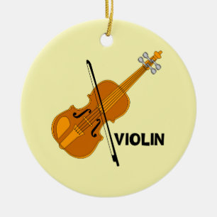 Violin Ceramic Tree Decoration
