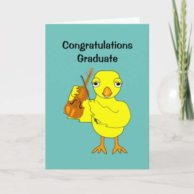 Violin Chick Card (Front)