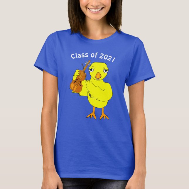 Violin Chick Graduation T-Shirt (Front)