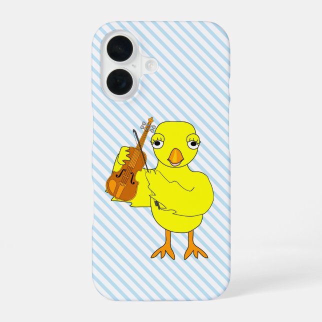 Violin Chick iPhone 16 Case (Back)