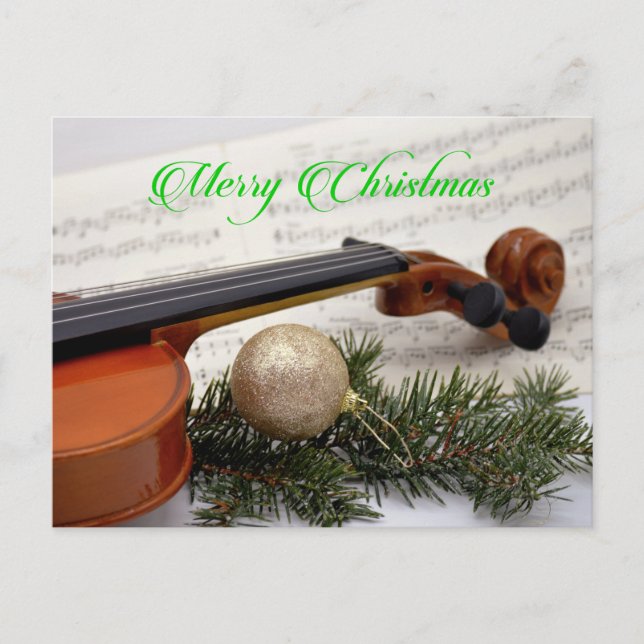 Violin Christmas Concert Postcard (Front)