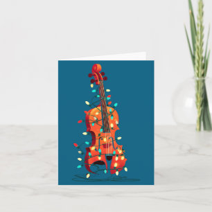 Violin Christmas Graphics Lights Lover Player Viol Card