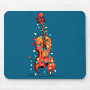 Violin Christmas Graphics Lights Lover Player Viol Mouse Pad