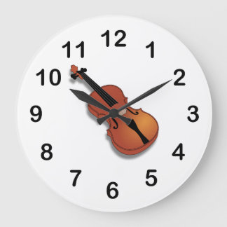 Violin clip art large clock