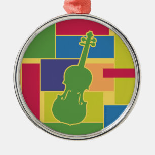Violin Colorblocks Ornament