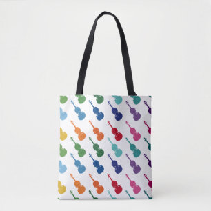 Violin Colorful Fun Array Music Tote Bag