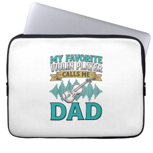 Violin Dad Shirt Favourite Violin Player Calls Me  Laptop Sleeve
