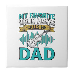 Violin Dad Shirt Favourite Violin Player Calls Me  Tile
