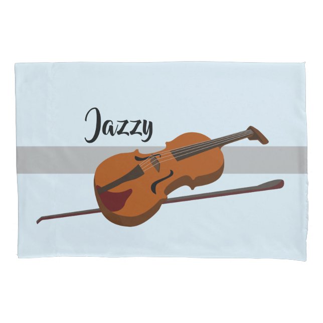 violin design pillow case (Front)