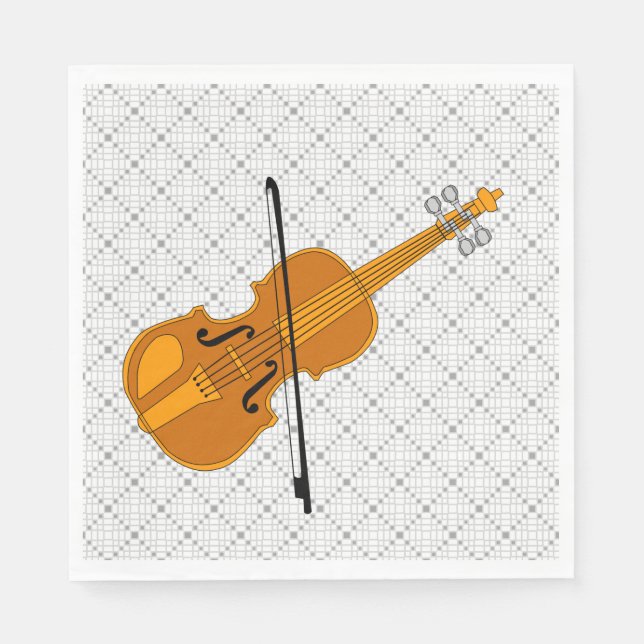 Violin Drawing Napkin (Front)