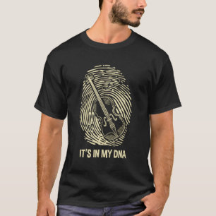 Violin Fingerprint Dna Violin Player Violinist Mus T-Shirt