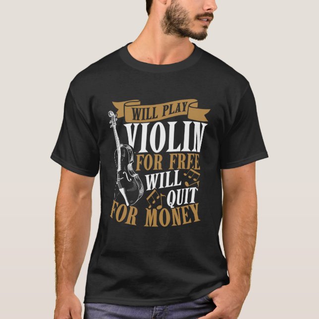 Violin  for boys  1 T-Shirt (Front)