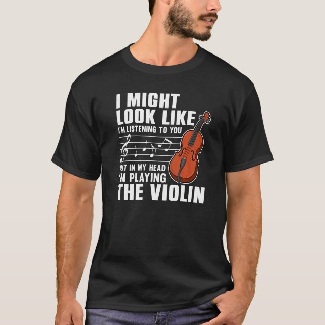 Violin  For Men Women Violinist Violin Player T-Shirt (Front)