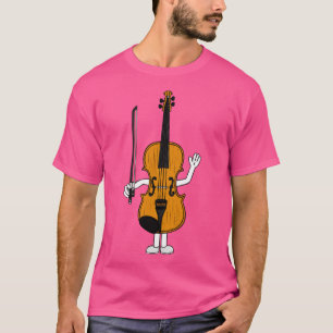 Violin Funny Character Violinist String Teacher Fu T-Shirt