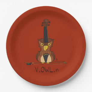 Violin Funny Cute Paper Plate