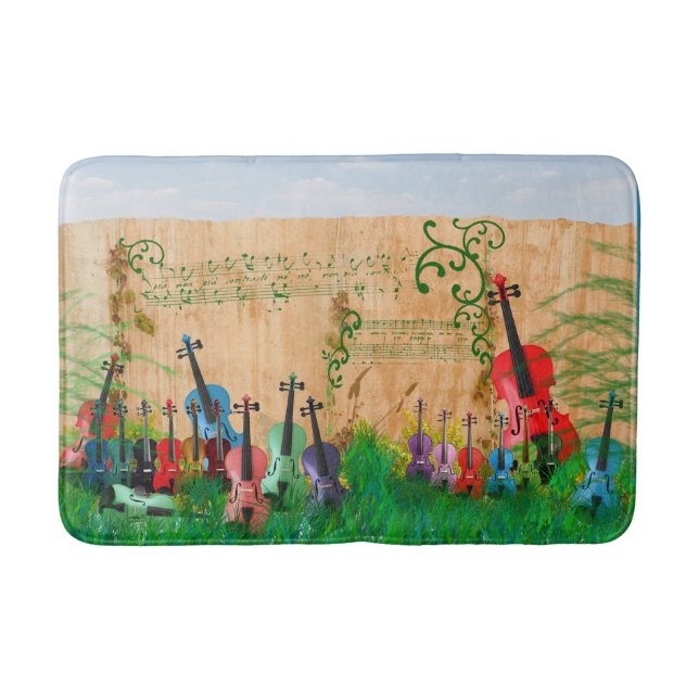 Violin Garden Bath Mat (Front)