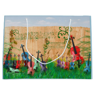 Violin Garden Large Gift Bag