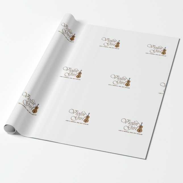 Violin Girl, like a normal girl but cooler Wrapping Paper (Unrolled)