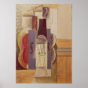 Violin Hanging on the Wall by Picasso (1913) Poster