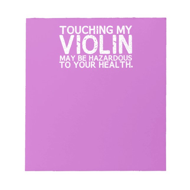 Violin Hazard Notepad (Front)