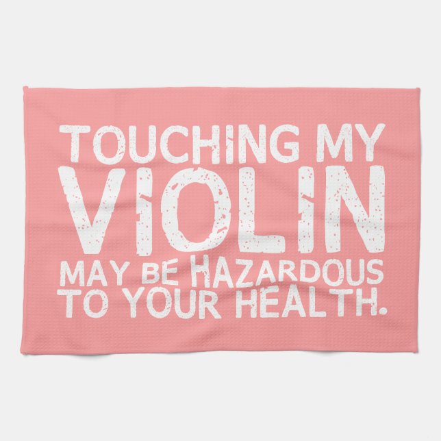 Violin Hazard Tea Towel (Horizontal)