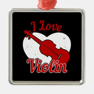 Violin - I Love Violin Metal Tree Decoration