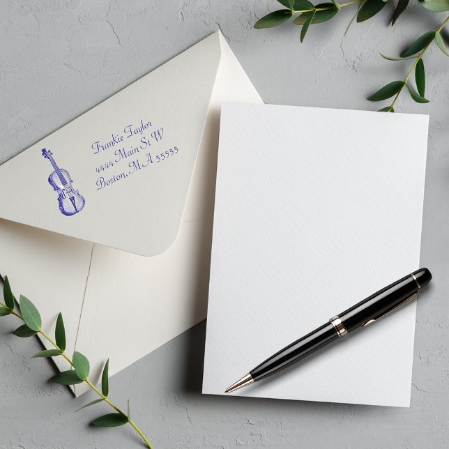 Violin Illustration  Personalised Self-inking Stamp (Creator Uploaded)